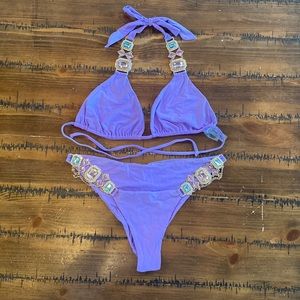 Beach Bunny Jasmine Bikini in Lavender